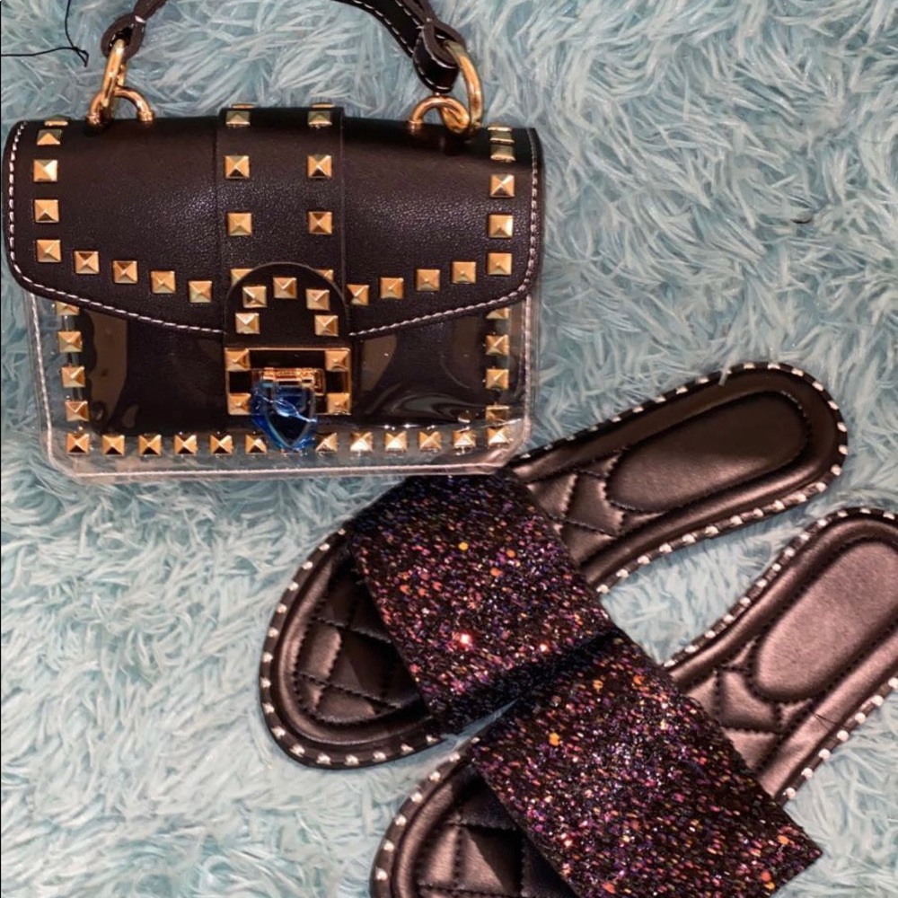 Purse and slides 50$